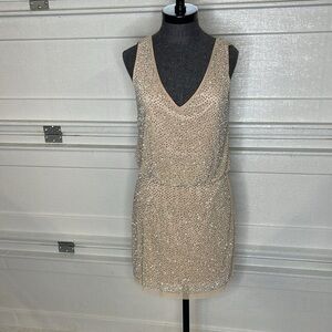 XSCAPE Beaded sleeveless dress Size 6